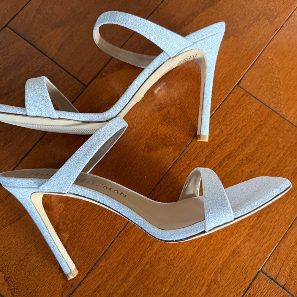Stuart Weitzman Aleena 100 White heeled sandals SAVE $190.00 - Picture 4 of 9